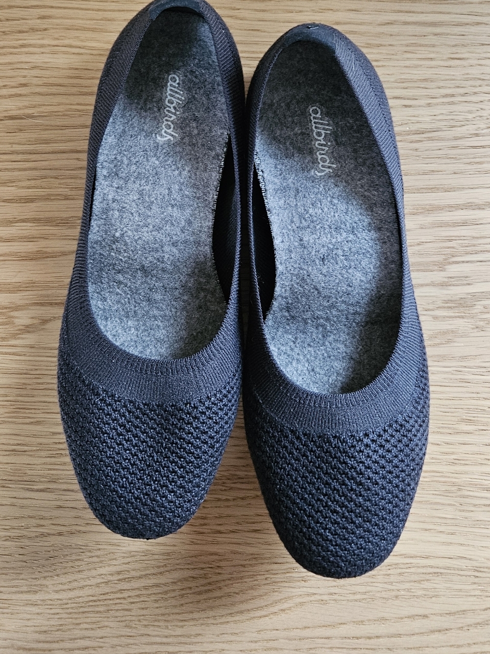 Allbirds Tree Breezers Flats Women 7.5 Navy Night Dark Blue Knit Ballet Comfort - Picture 3 of 13